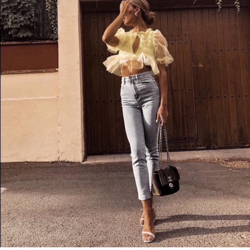 ZARA VOLUMINOUS TULLE TOP - Picture 2 of 5